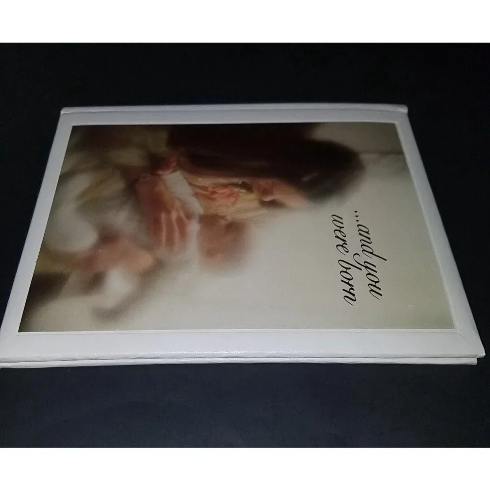 VTG Baby Book Album And You Were Born American Greetings White NEVER USED